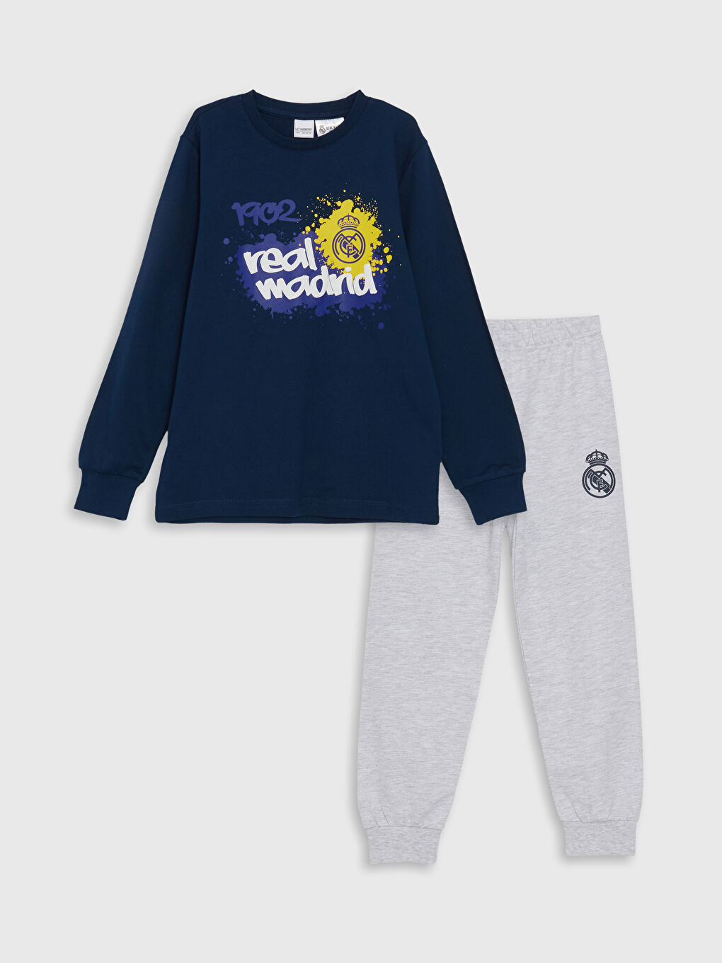 LCW Kids Lacivert Bisiklet Yaka Real Madrid Erkek Çocuk Pijama Takımı - 2