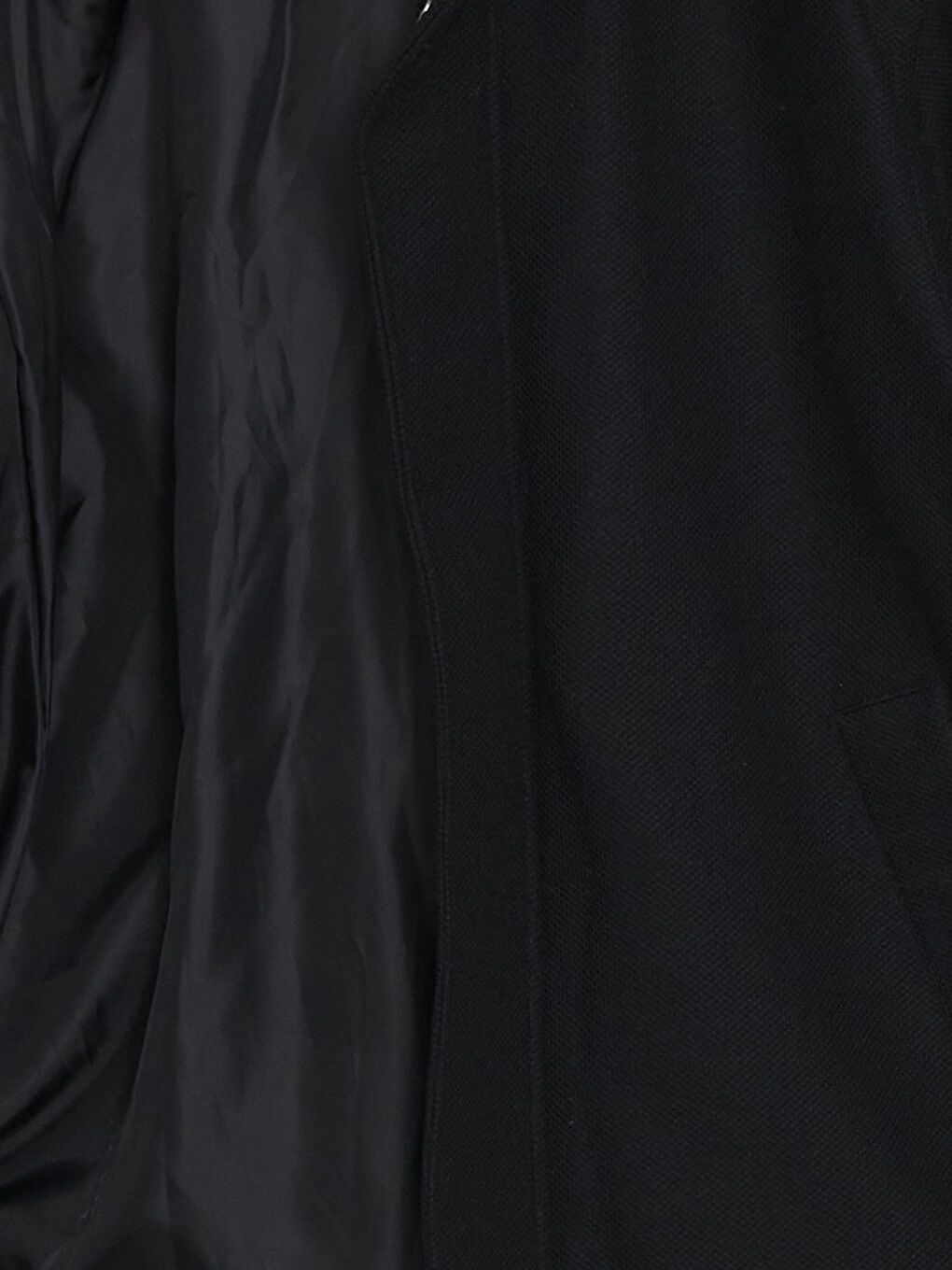 Siyah Rahat Kalıp Dik Yaka Erkek Mont-6