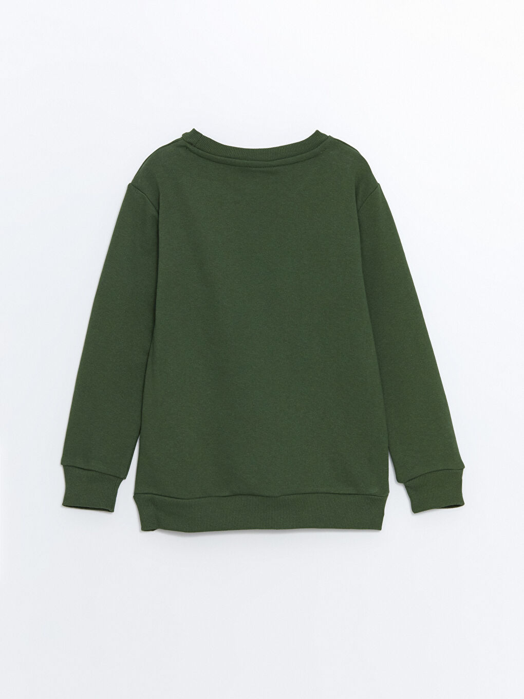 Yeşil Bisiklet Yaka Spider-Man Baskılı Erkek Çocuk Sweatshirt-1