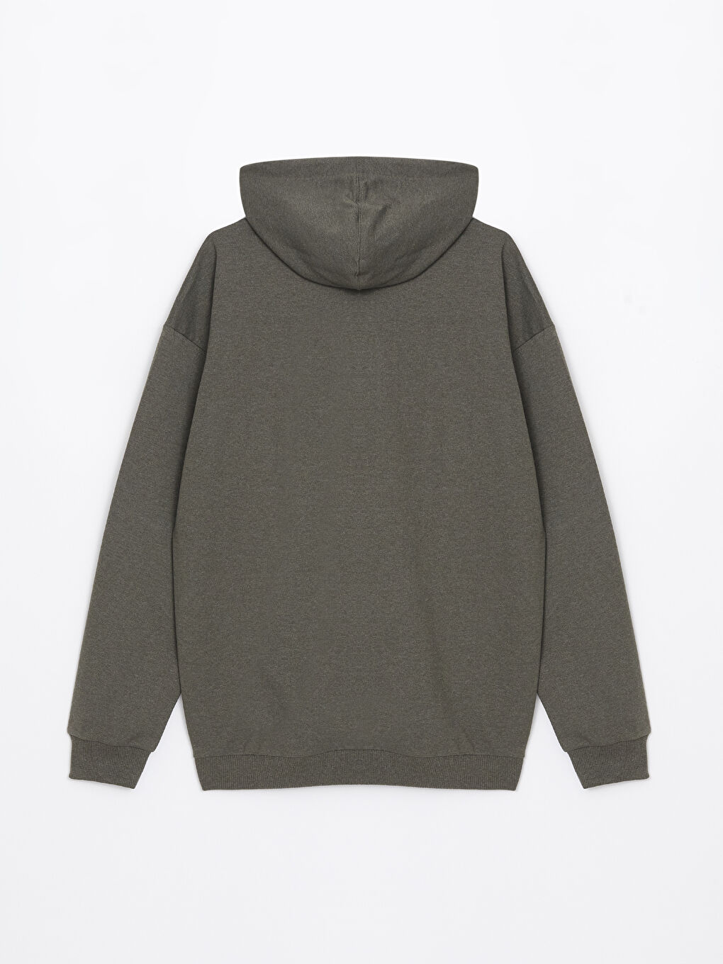 LCW ECO Haki Uzun Kollu Baskılı Erkek Hoodie - 1