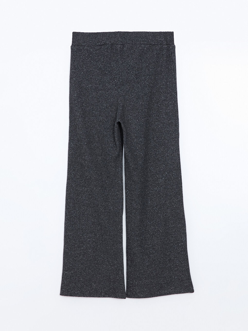 Antrasit Beli Lastikli Parlak Görünümlü Kadın Eşofman Altı-5