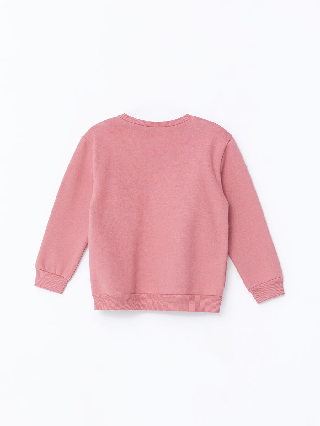 LCW baby Mat Pembe Bisiklet Yaka Uzun Kollu Baskılı Kız Bebek Sweatshirt ve Eşofman Alt 2'li Takım - 2