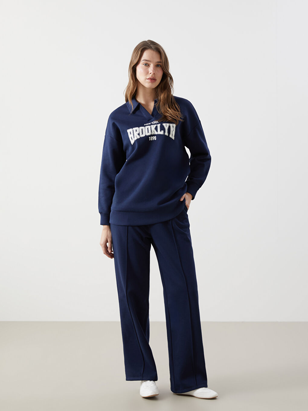 LCW Modest Elasticated Waist Women's Thick Sweatpants -W4J683Z8-HFK