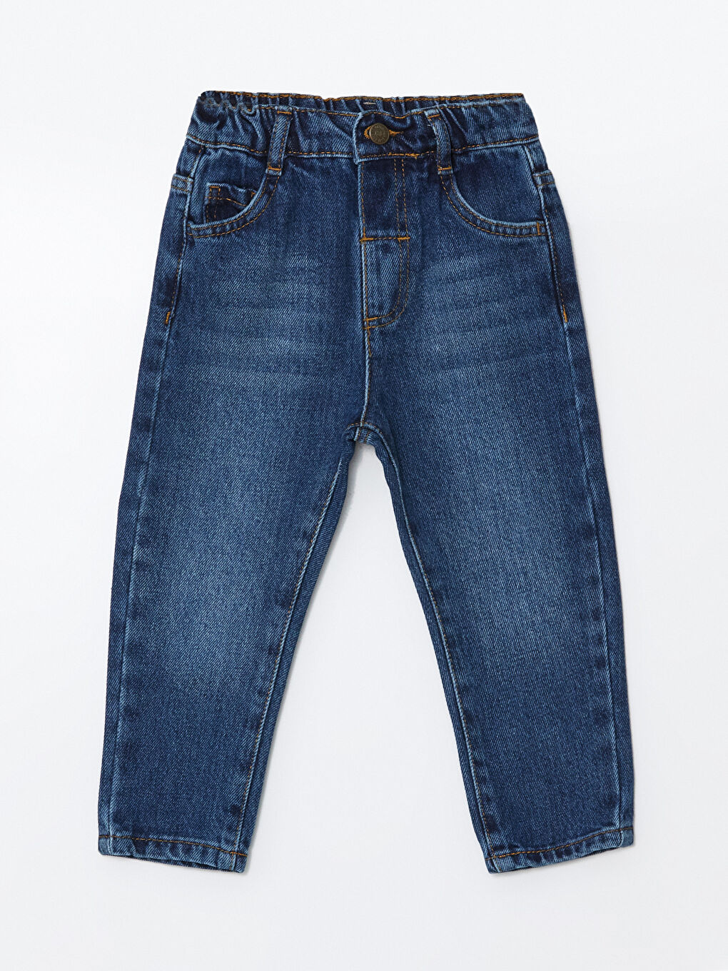 LCW ECO Orta İndigo Rodeo Beli Lastikli Basic Erkek Bebek Jean Pantolon