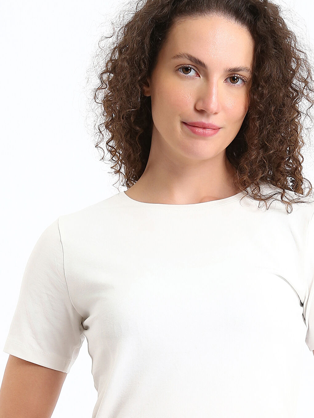 تيشيرت ياقة دائرية - نساء-2