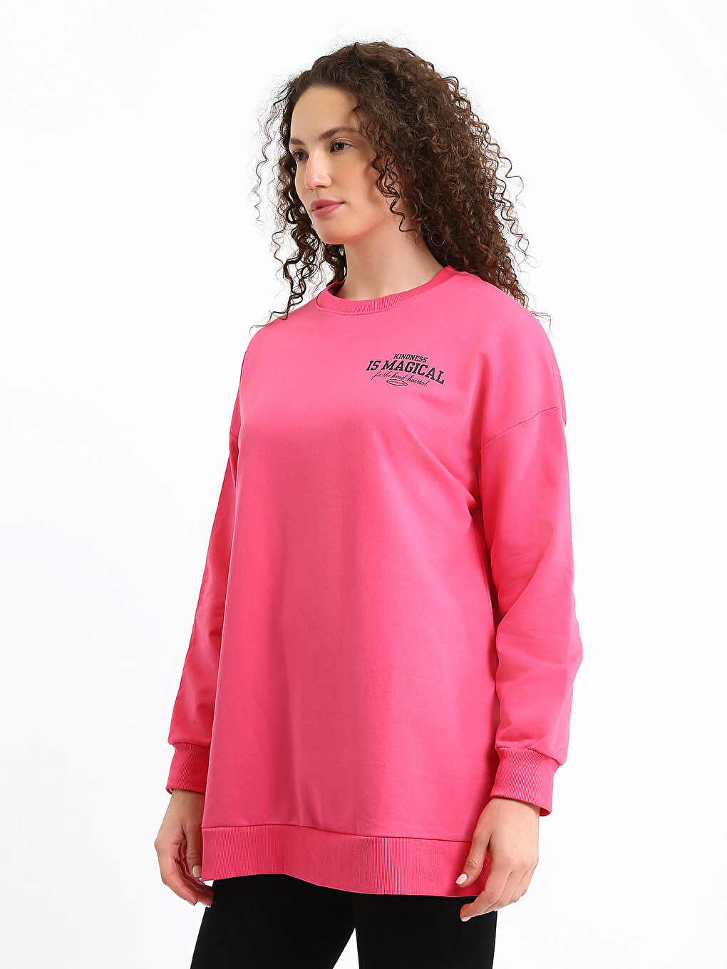 Printed Oversize Women's Sweatshirt Tunic-3