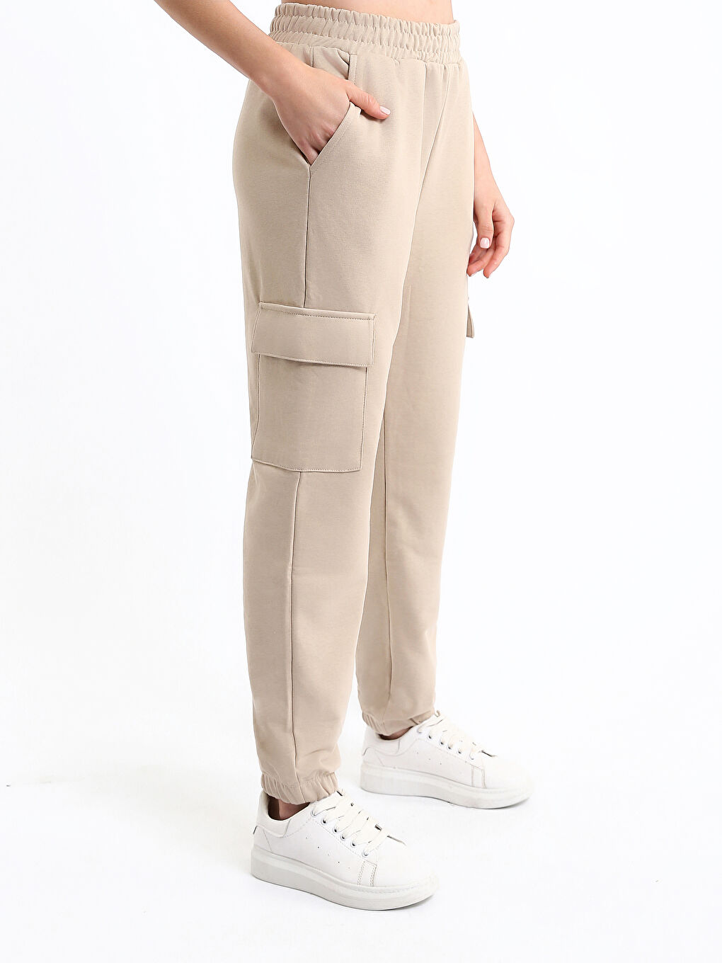 Elasticated Waist Women's Jogger Sweatpants-3