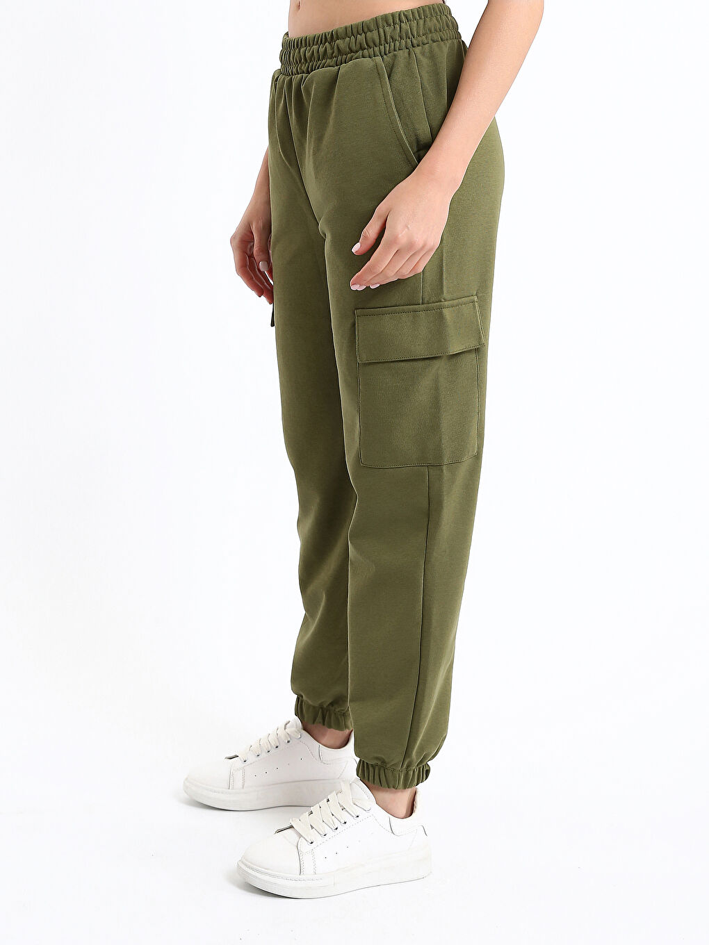 Elasticated Waist Women's Jogger Sweatpants-3