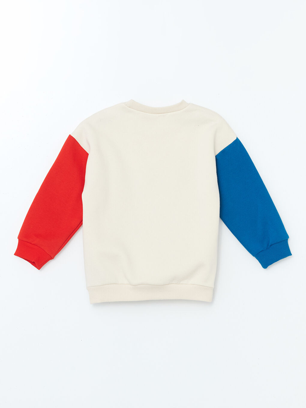 Bej Bisiklet Yaka Spiderman Baskılı Kalın Erkek Çocuk Sweatshirt-1