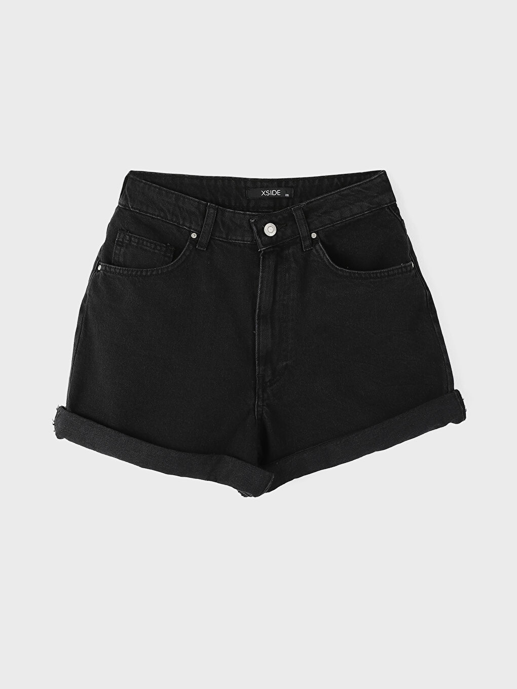 Pocket Detail Mom Fit Women's Denim Shorts -W4J807Z8-VKR