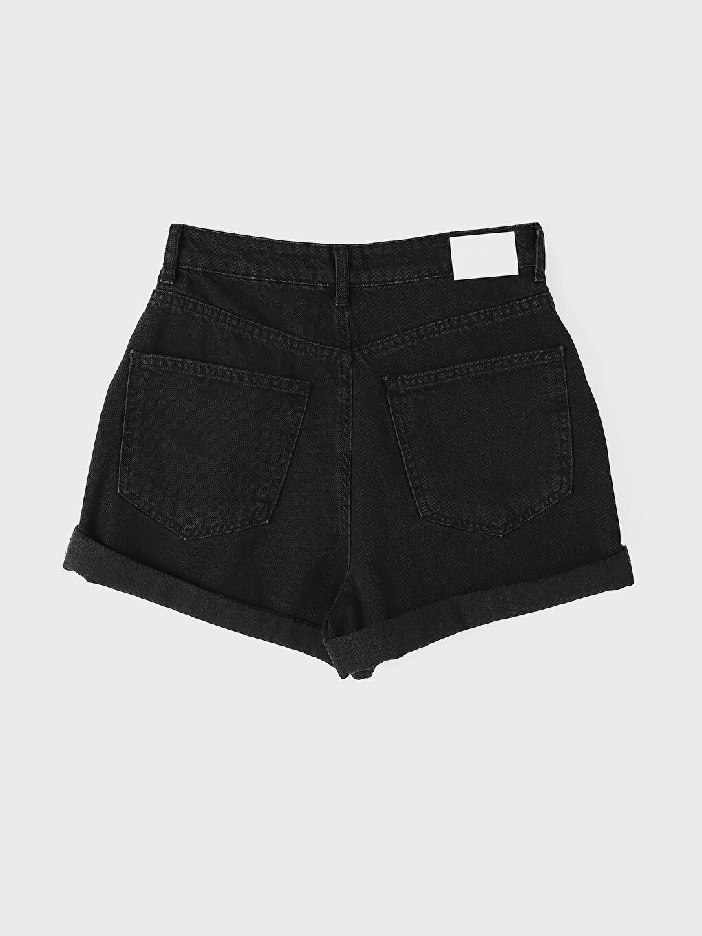 Pocket Detail Mom Fit Women's Denim Shorts -W4J807Z8-VKR