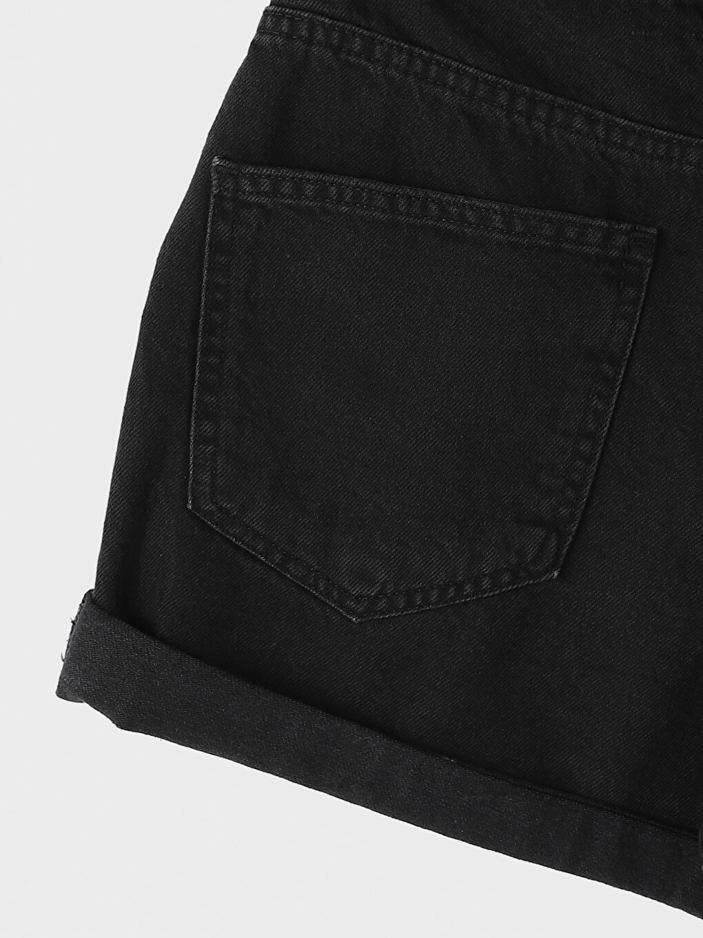 Pocket Detail Mom Fit Women's Denim Shorts -W4J807Z8-VKR