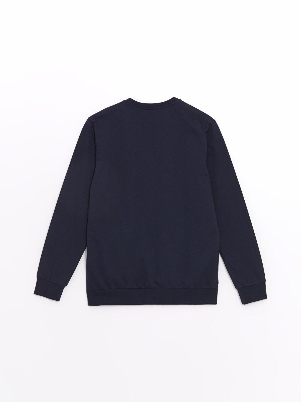 LCW ECO Lacivert Bisiklet Yaka Uzun Kollu Baskılı Erkek Sweatshirt - 9