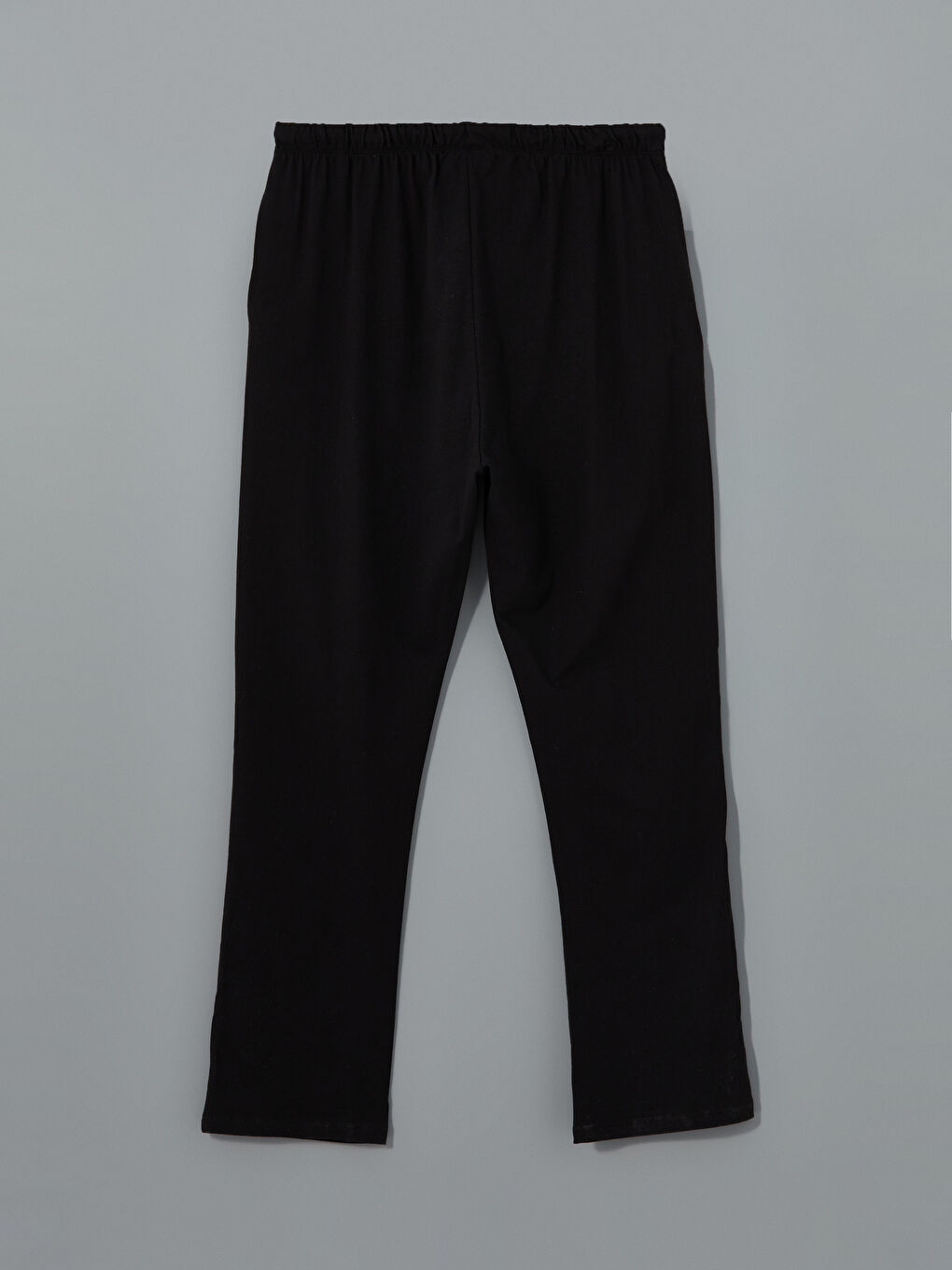 Siyah Standart Kalıp Erkek Pijama Alt-1