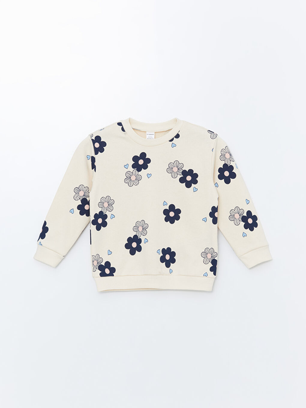 LCW Kids Lila Bisiklet Yaka Uzun Kollu Baskılı Kız Çocuk Sweatshirt 3'lü - 2