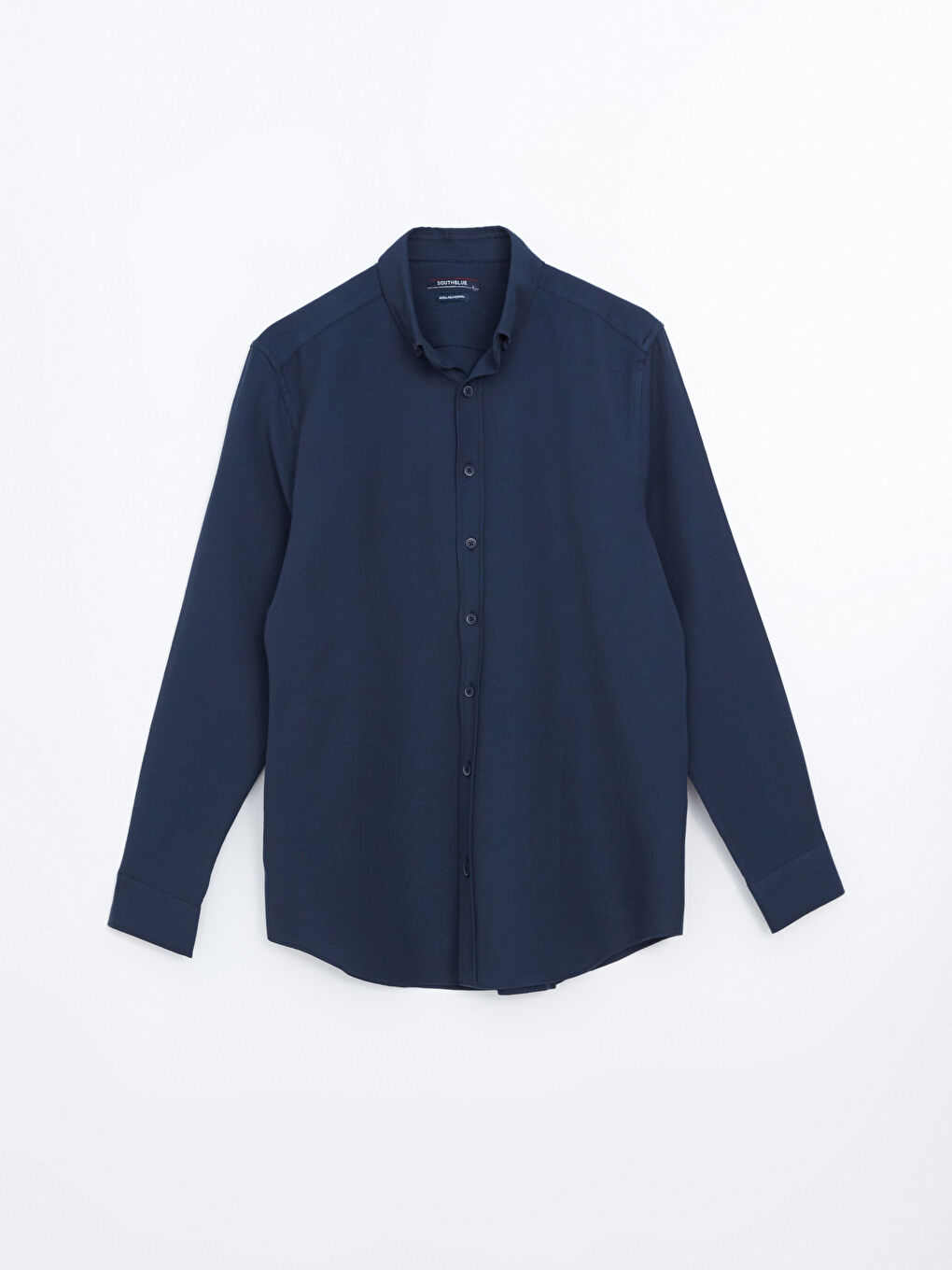 Lacivert Regular Fit Uzun Kollu Poplin Erkek Gömlek-8