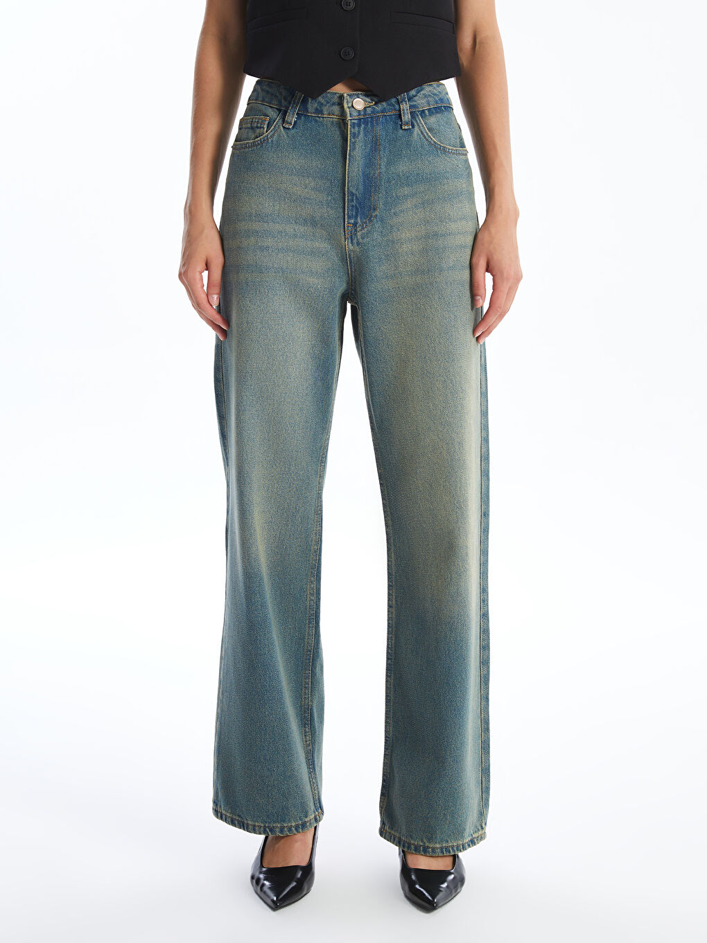 LCW Jeans Straight Fit Women's Jeans -W4JA25Z8-JVU