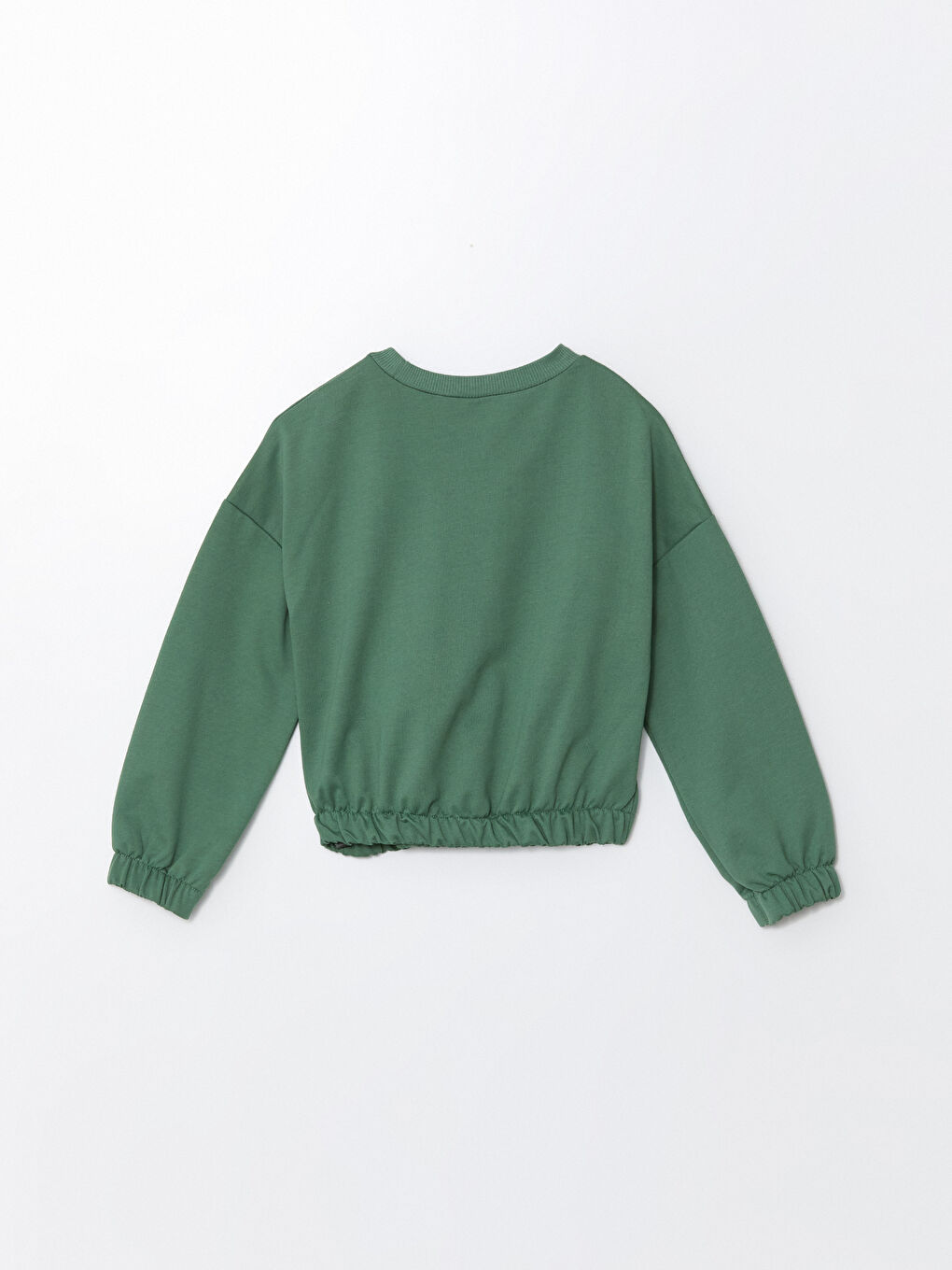 LCW ECO Yeşil Bisiklet Yaka Kız Çocuk Sweatshirt - 2