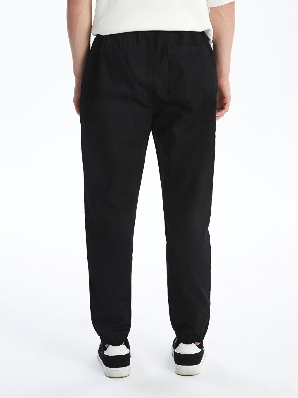 LCW ECO Siyah Standart Kalıp Gabardin Erkek Jogger Pantolon - 3