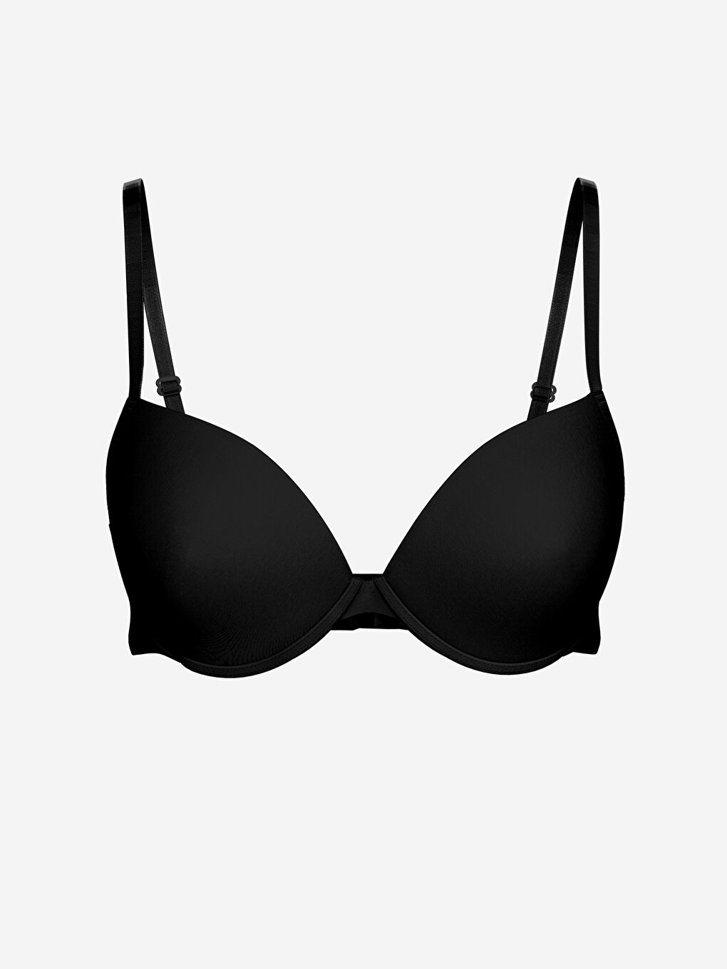 Siyah Balenli Dolgusuz Düz Straplez Sütyen