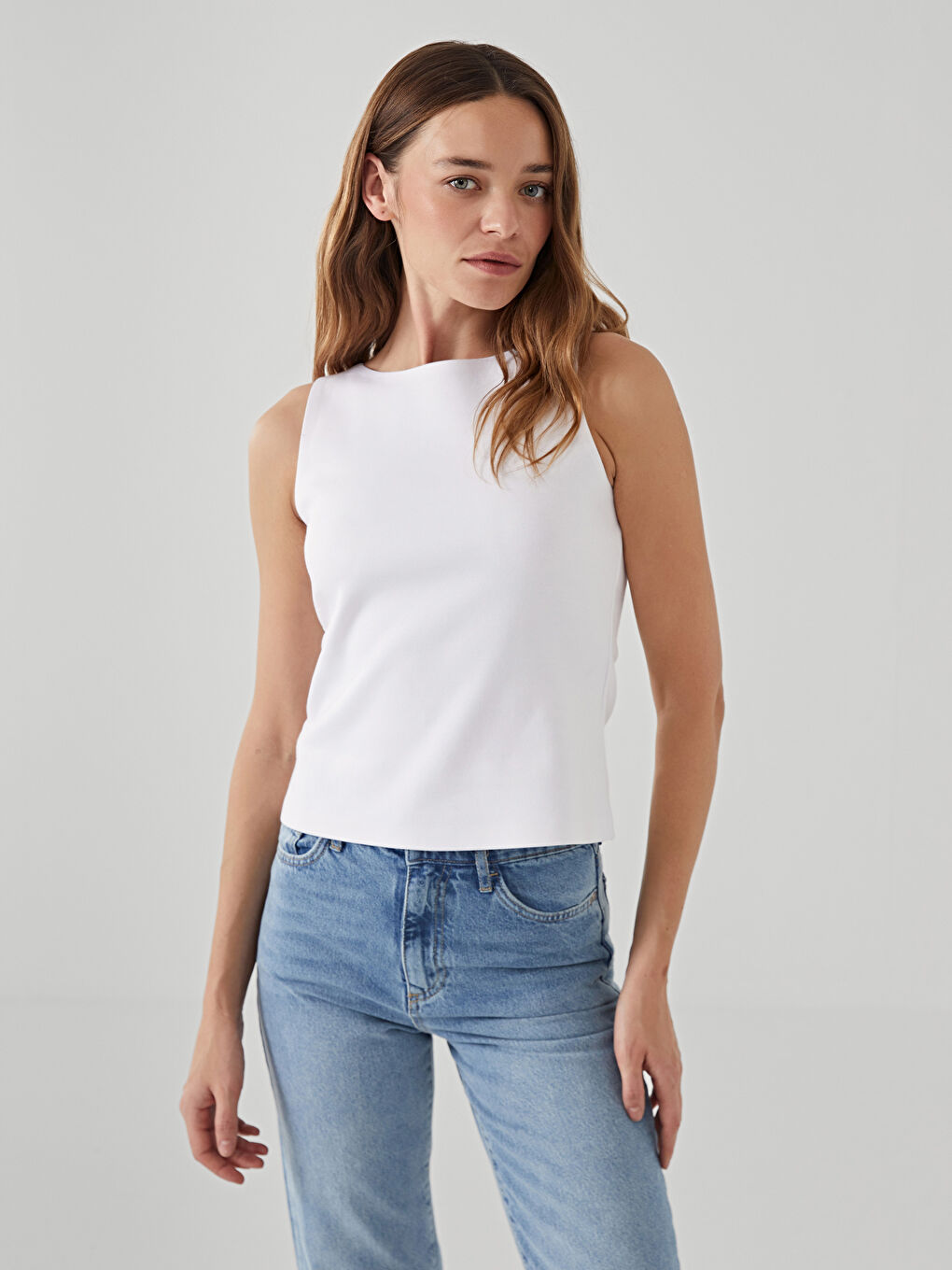 Crew Neck Women's Tank Top -W4JC55Z8-R9J