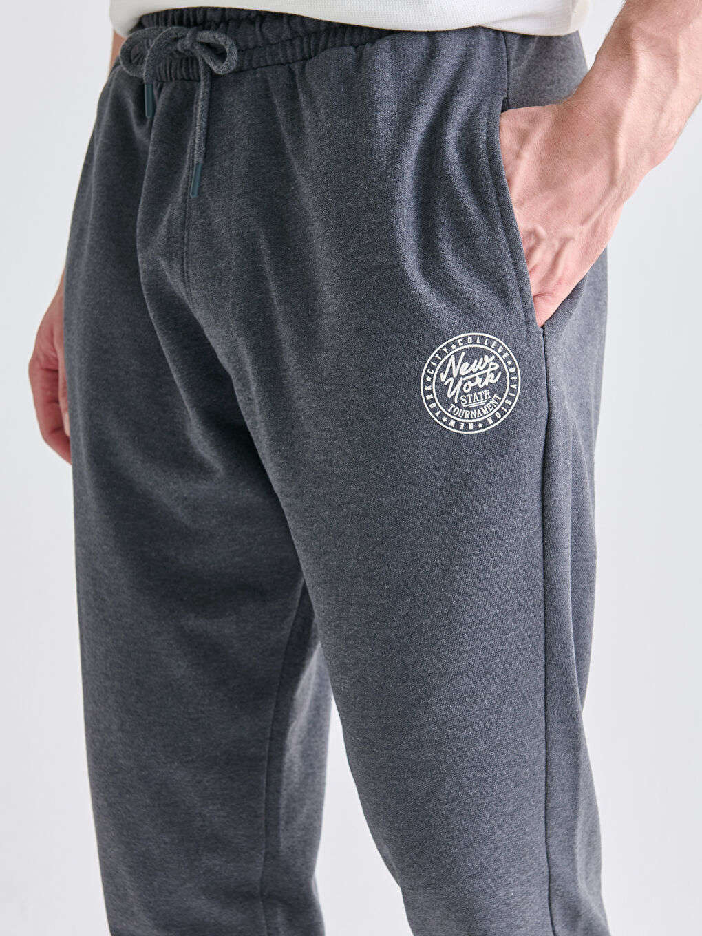 Gri Standart Kalıp Erkek Jogger Eşofman Altı-2