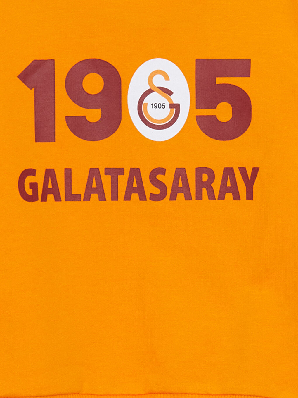 LCW baby Canlı Turuncu Bisiklet Yaka Galatasaray Baskılı Erkek Bebek Sweatshirt ve Eşofman Alt 2'li Takım - 2