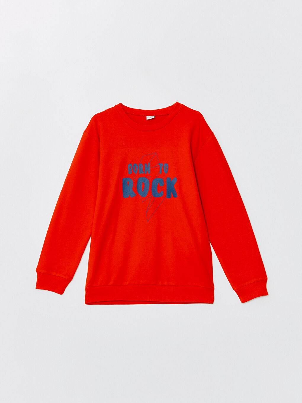 LCW Kids Canlı Kırmızı Bisiklet Yaka Erkek Çocuk Sweatshirt - 2