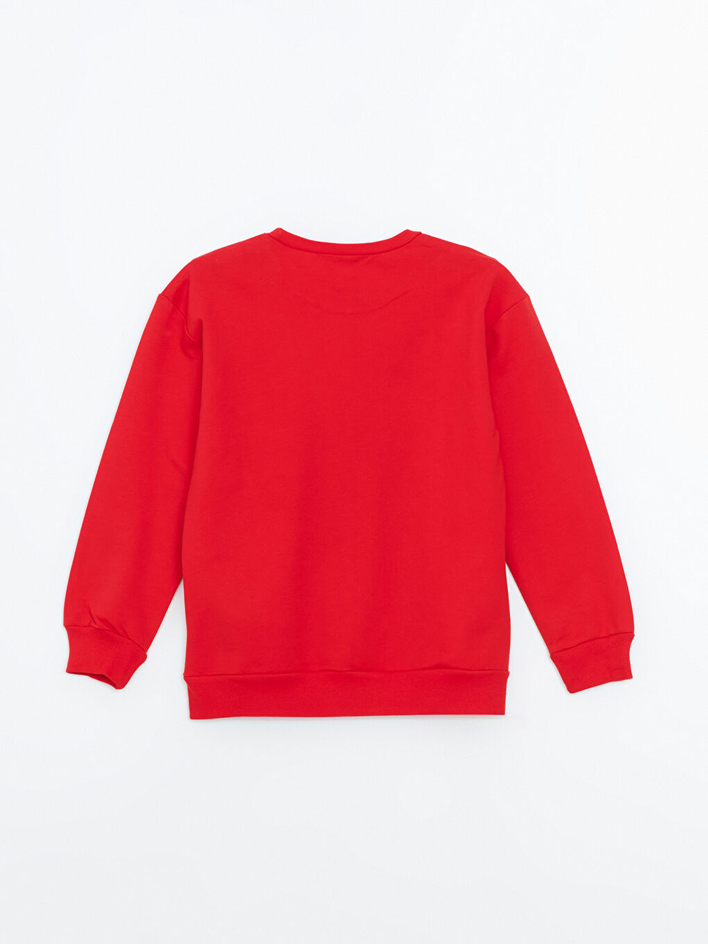 LCW Kids Canlı Kırmızı Bisiklet Yaka Kız Çocuk Sweatshirt - 2