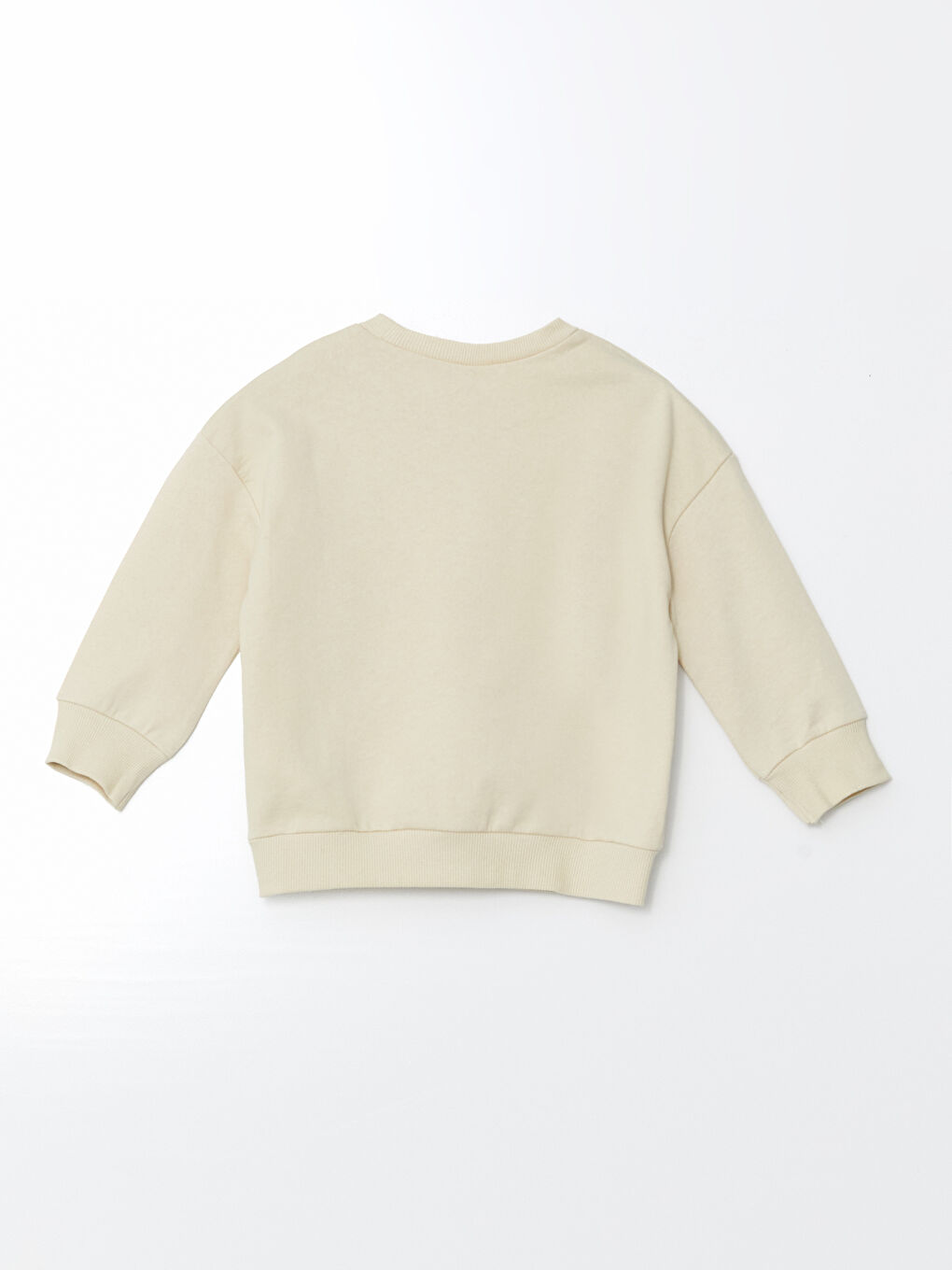 LCW ECO Açık Bej Baskılı Uzun Kollu Erkek Bebek Sweatshirt 2'li - 3