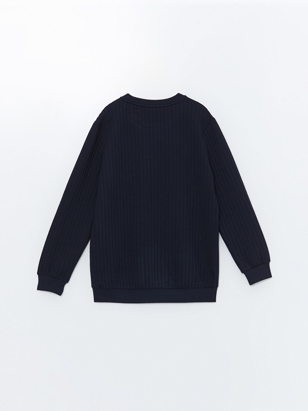 LCW ECO Lacivert Bisiklet Yaka Uzun Kollu Erkek Sweatshirt - 5