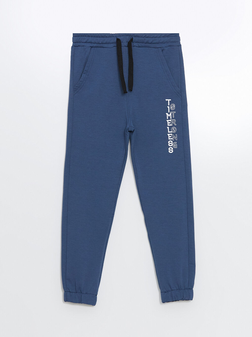 İndigo Beli Lastikli Erkek Çocuk Jogger Eşofman Altı