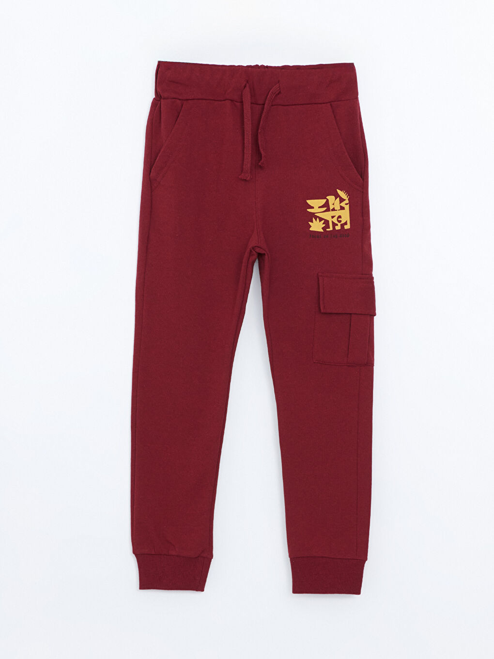 LCW ECO Bordo Beli Lastikli Erkek Çocuk Jogger Eşofman Altı