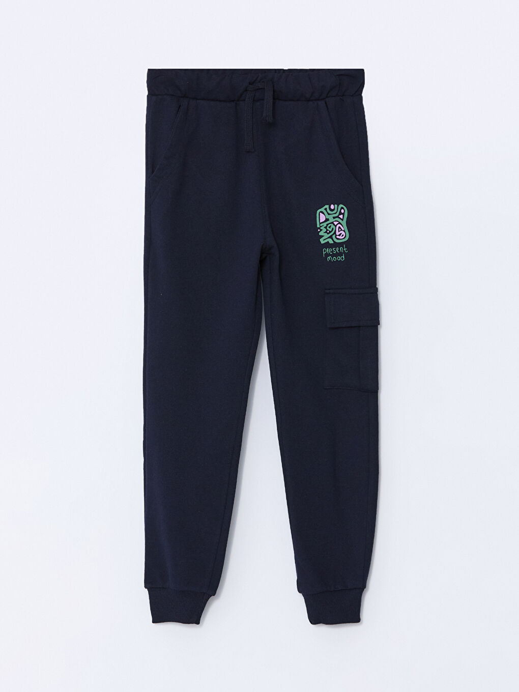 Lacivert Beli Lastikli Erkek Çocuk Jogger Eşofman Altı