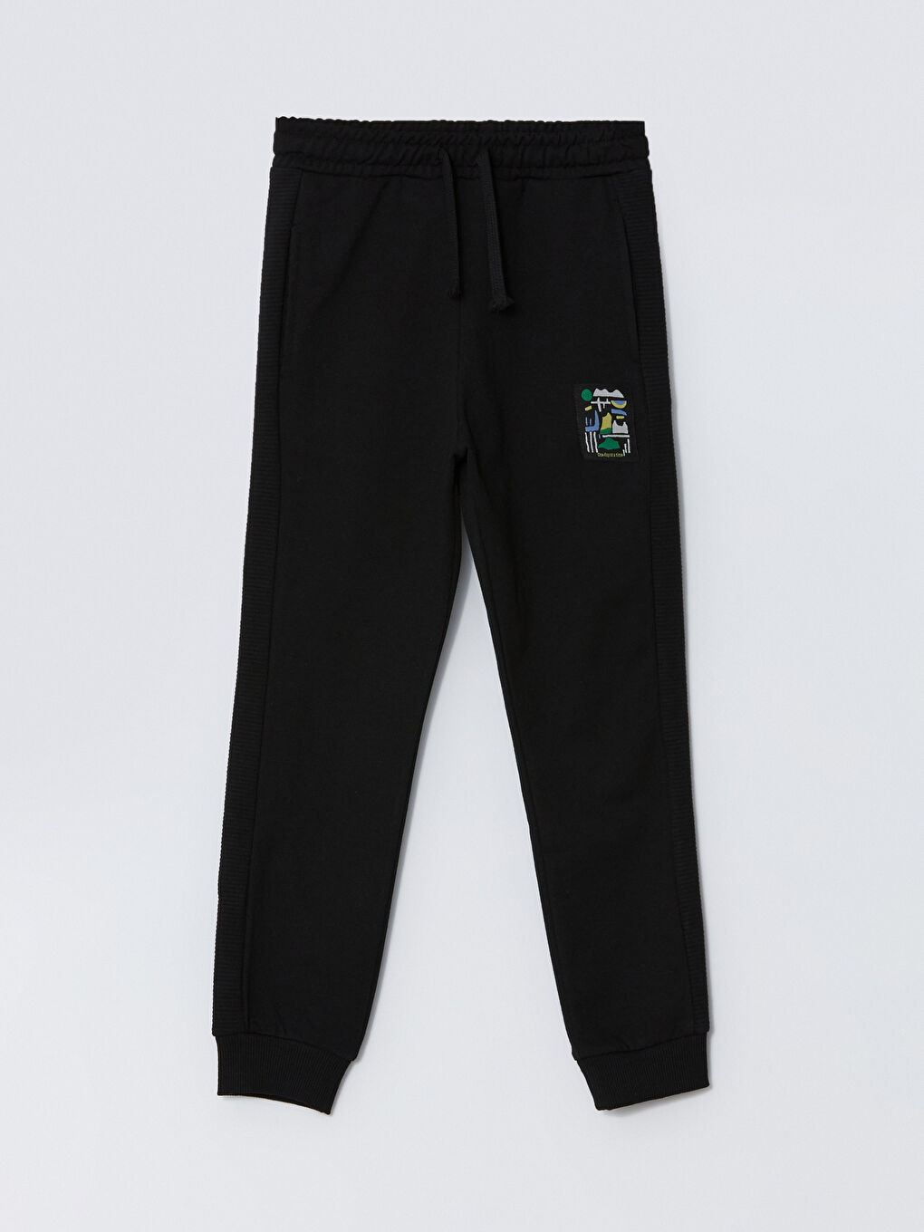 Siyah Beli Lastikli Erkek Çocuk Jogger Eşofman Altı