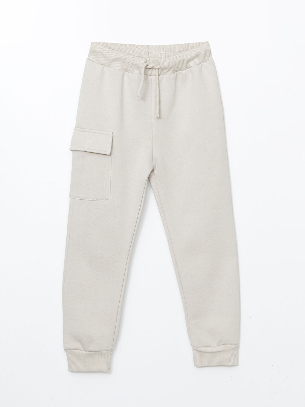 Gri Beli Lastikli Kalın Basic Erkek Çocuk Jogger Eşofman Altı