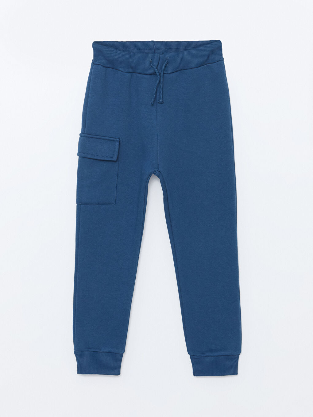 İndigo Beli Lastikli Kalın Basic Erkek Çocuk Jogger Eşofman Altı