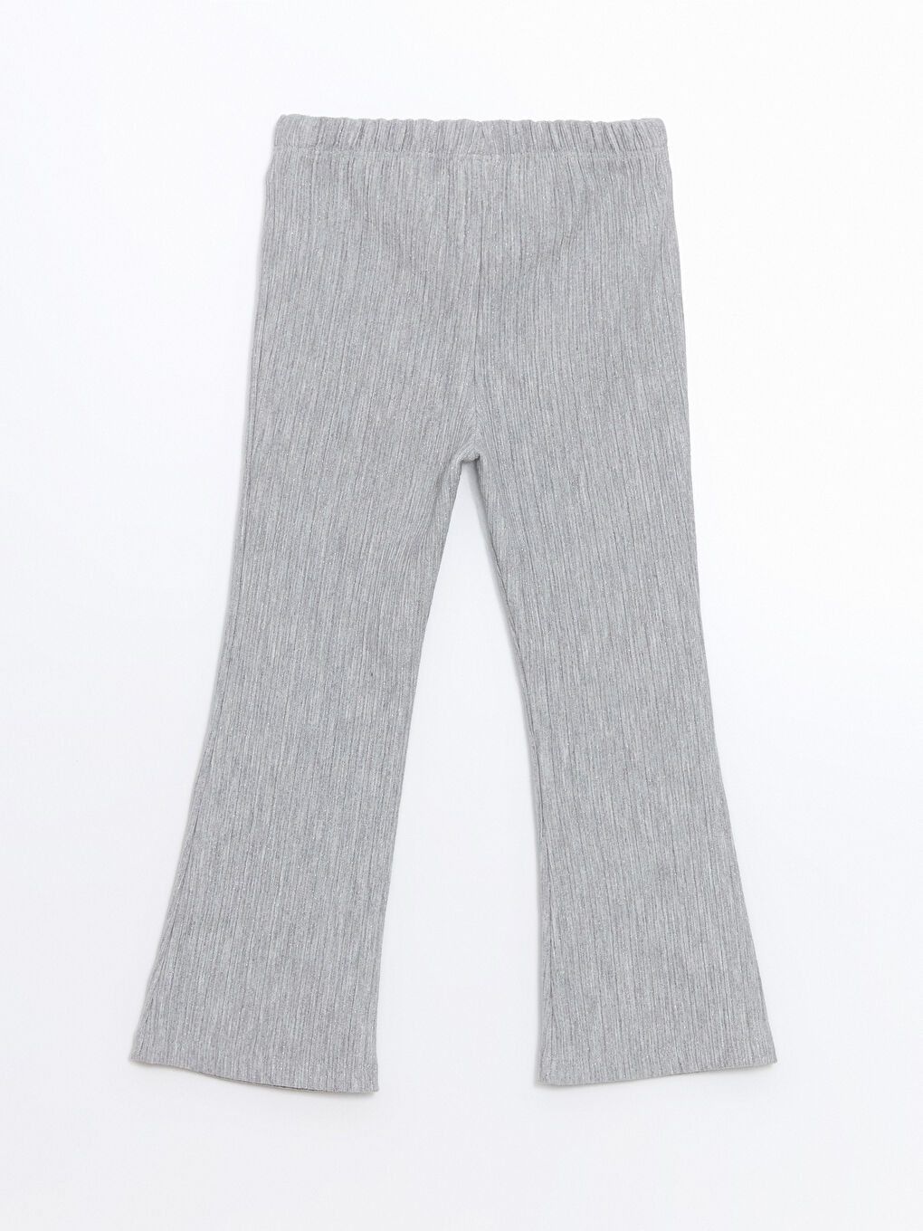 Antrasit Beli Lastikli İspanyol Paça Kız Çocuk Tayt-1