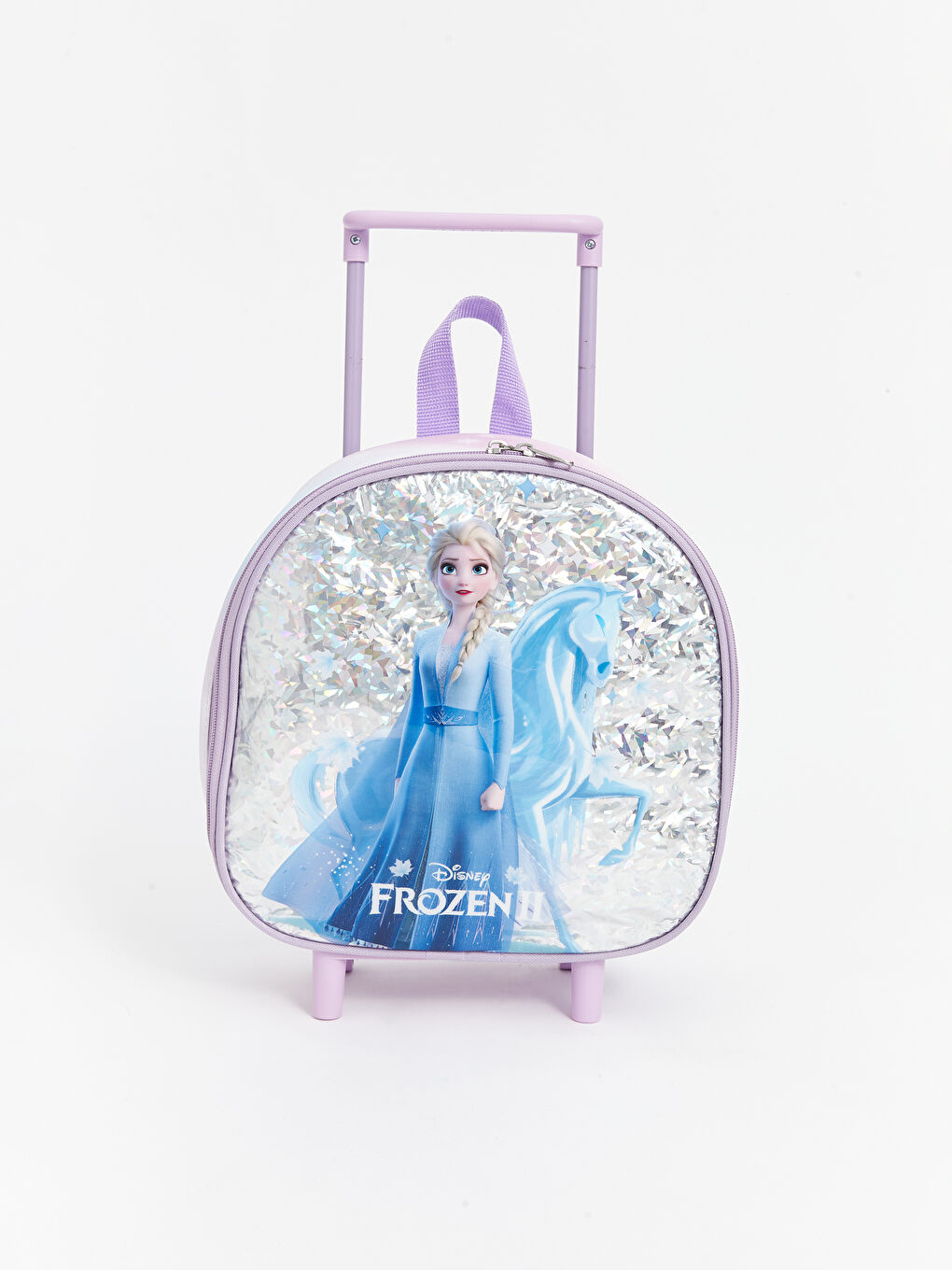 LCW ACCESSORIES Soğuk Mavi Frozen Baskılı Kız Çocuk Çekçekli Çanta