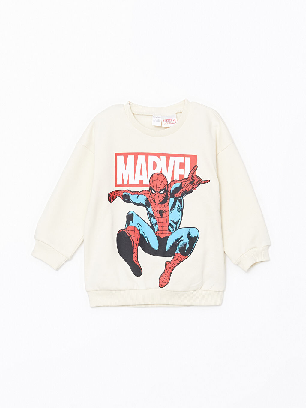 LCW Kids Bej Spiderman Baskılı Erkek Çocuk Sweatshirt 2'li - 1