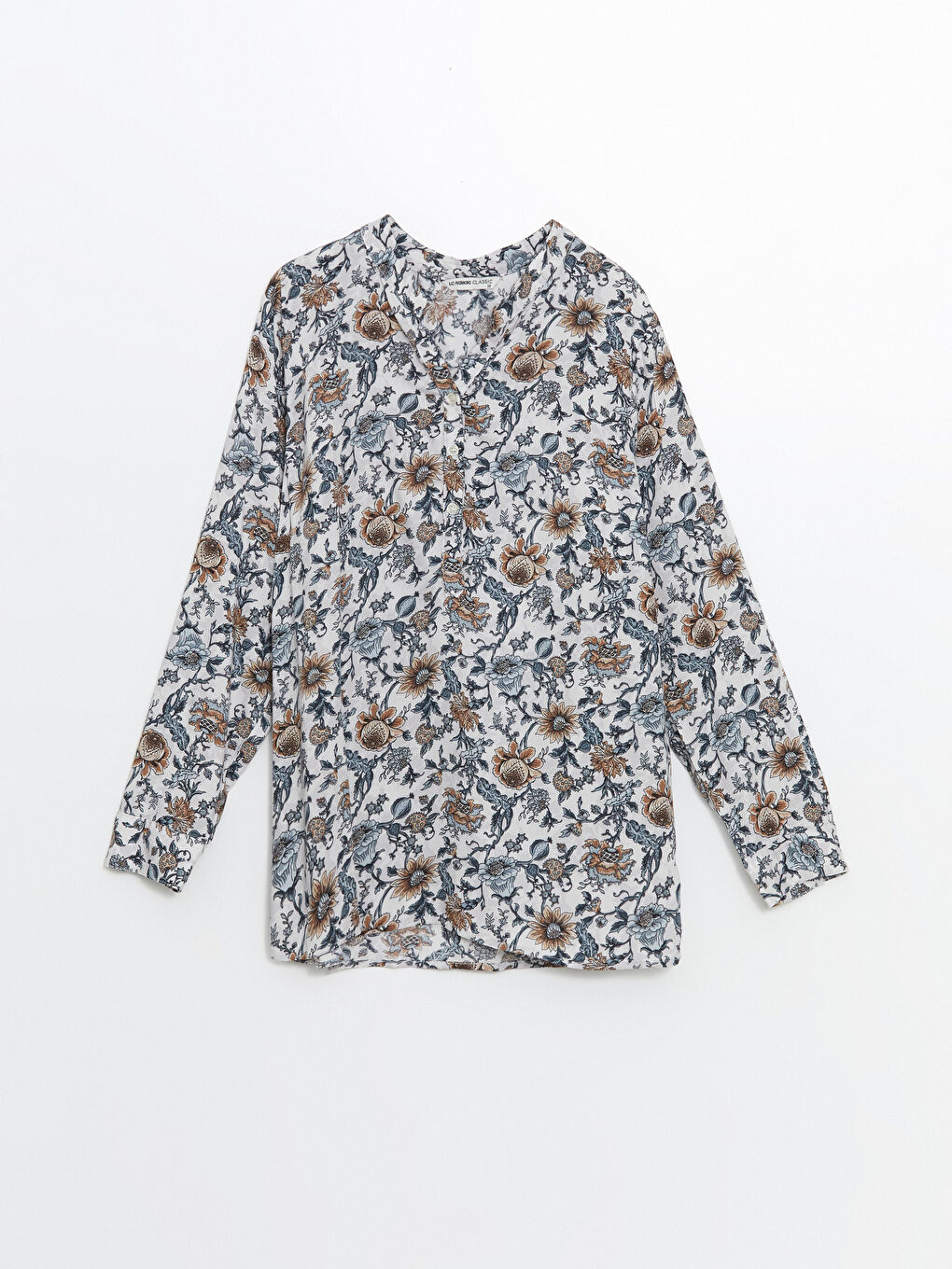 Notch Neck Floral Women's Blouse -W4JI98Z8-LRA