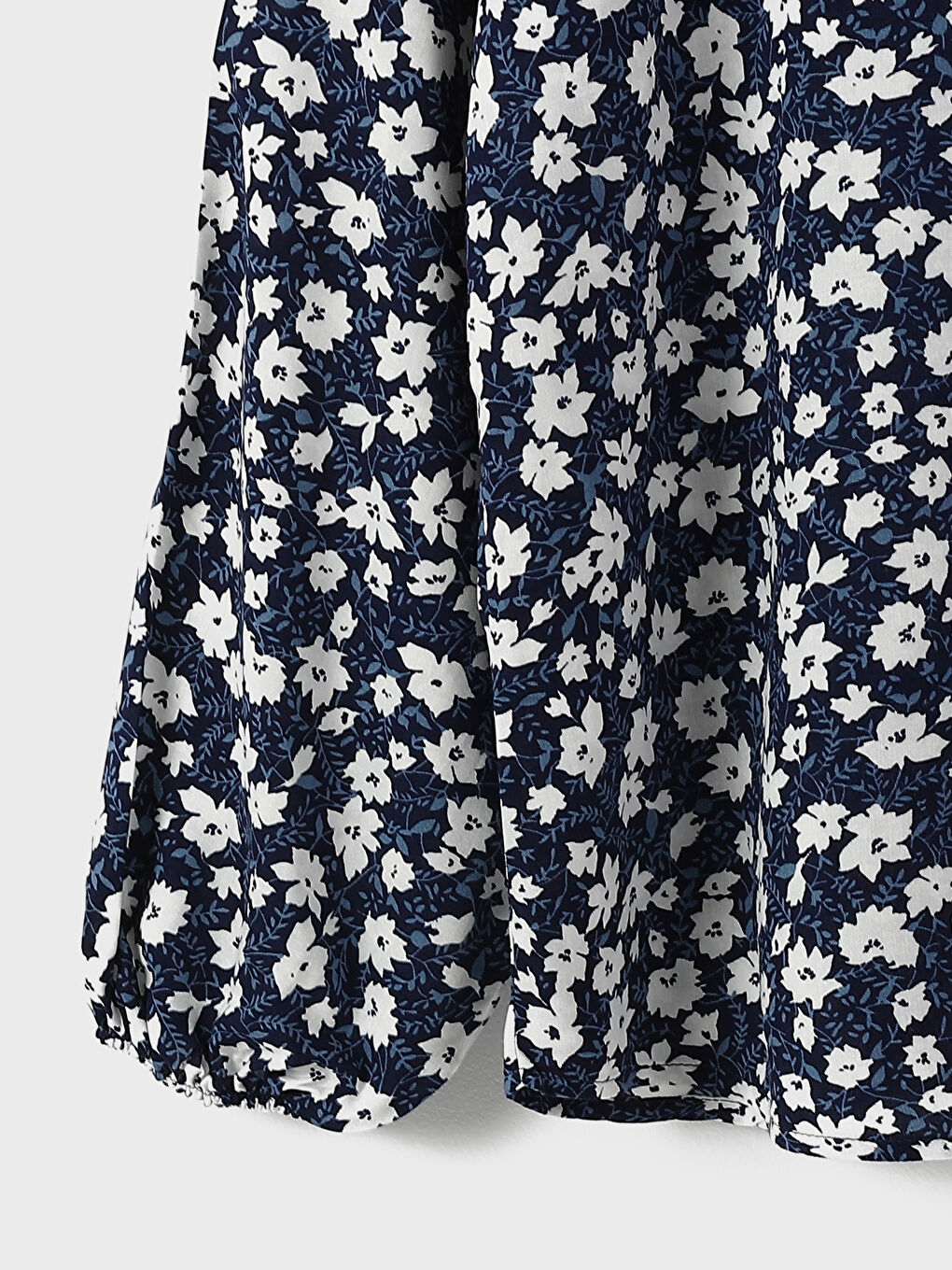 Tie Neck Patterned Women's Blouse-2