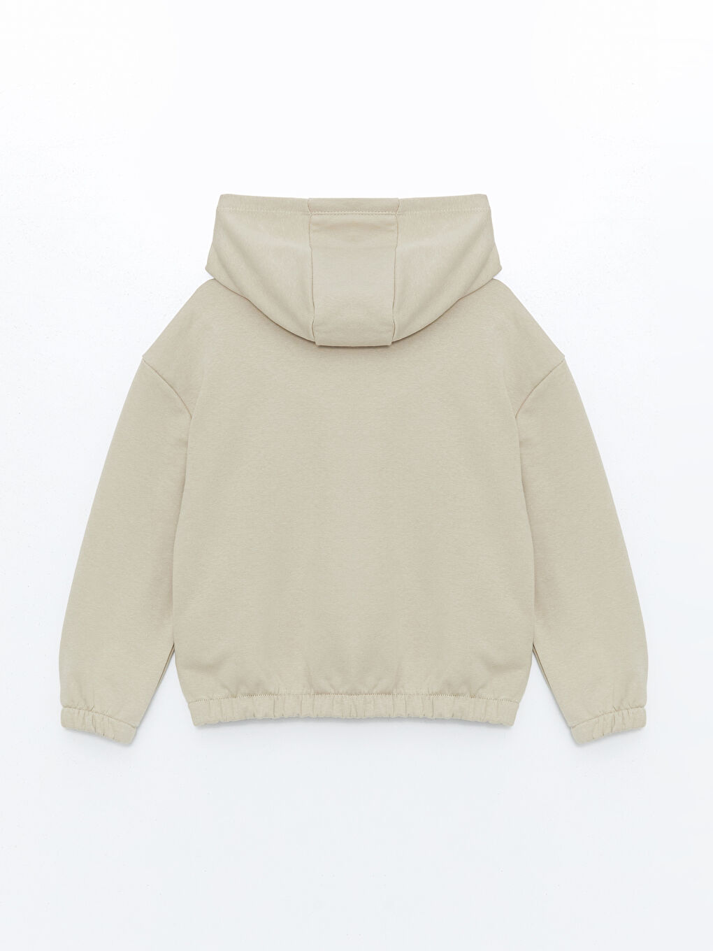 LCW ECO Bej Kapüşonlu Kız Çocuk Sweatshirt - 1