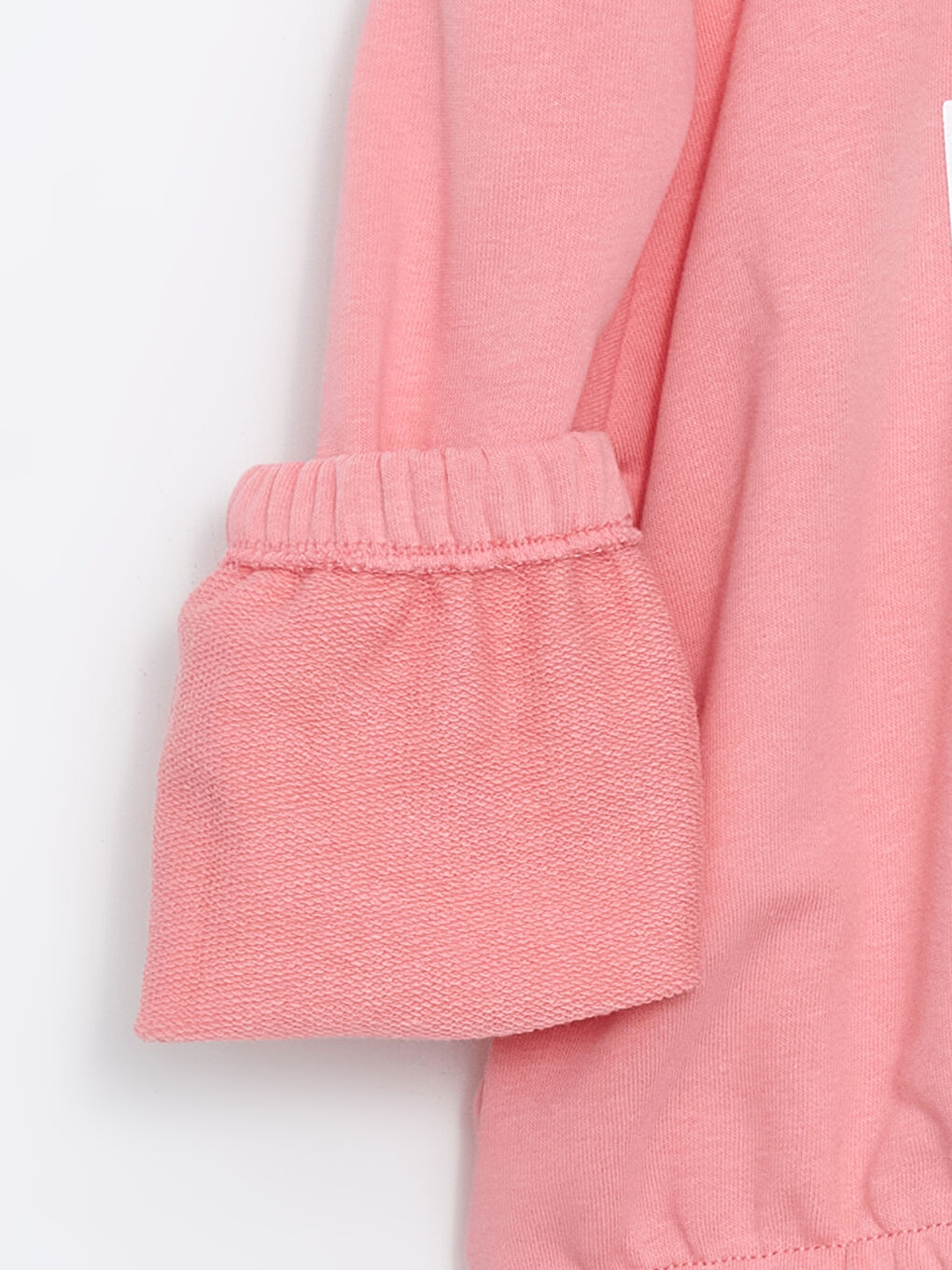 LCW ECO Pembe Kapüşonlu Kız Çocuk Sweatshirt - 1