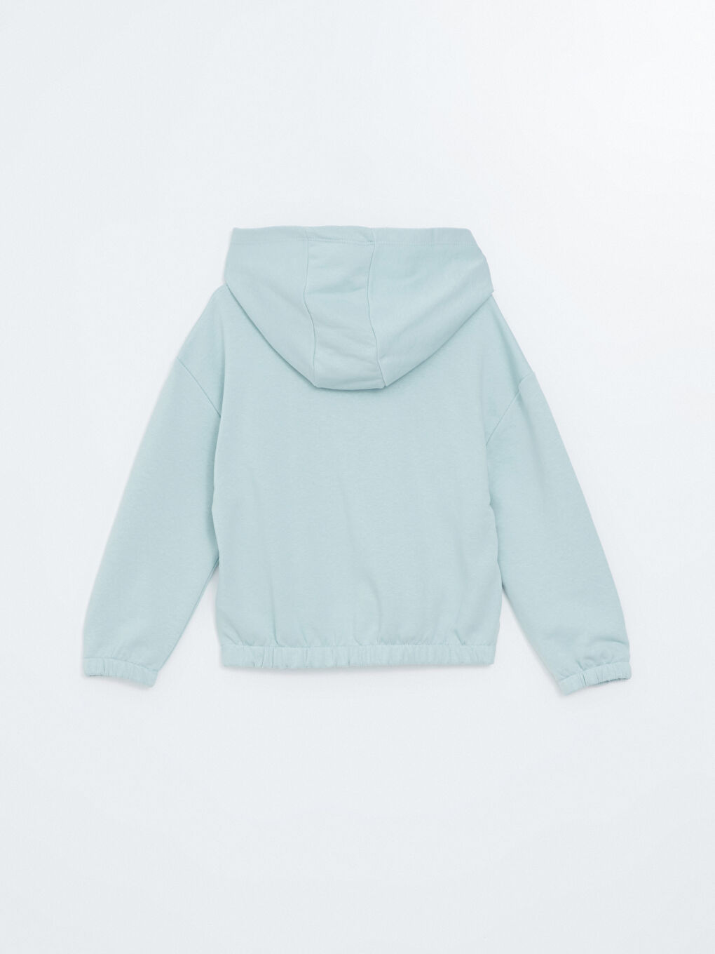 LCW ECO Mat Mavi Kapüşonlu Kız Çocuk Sweatshirt - 2