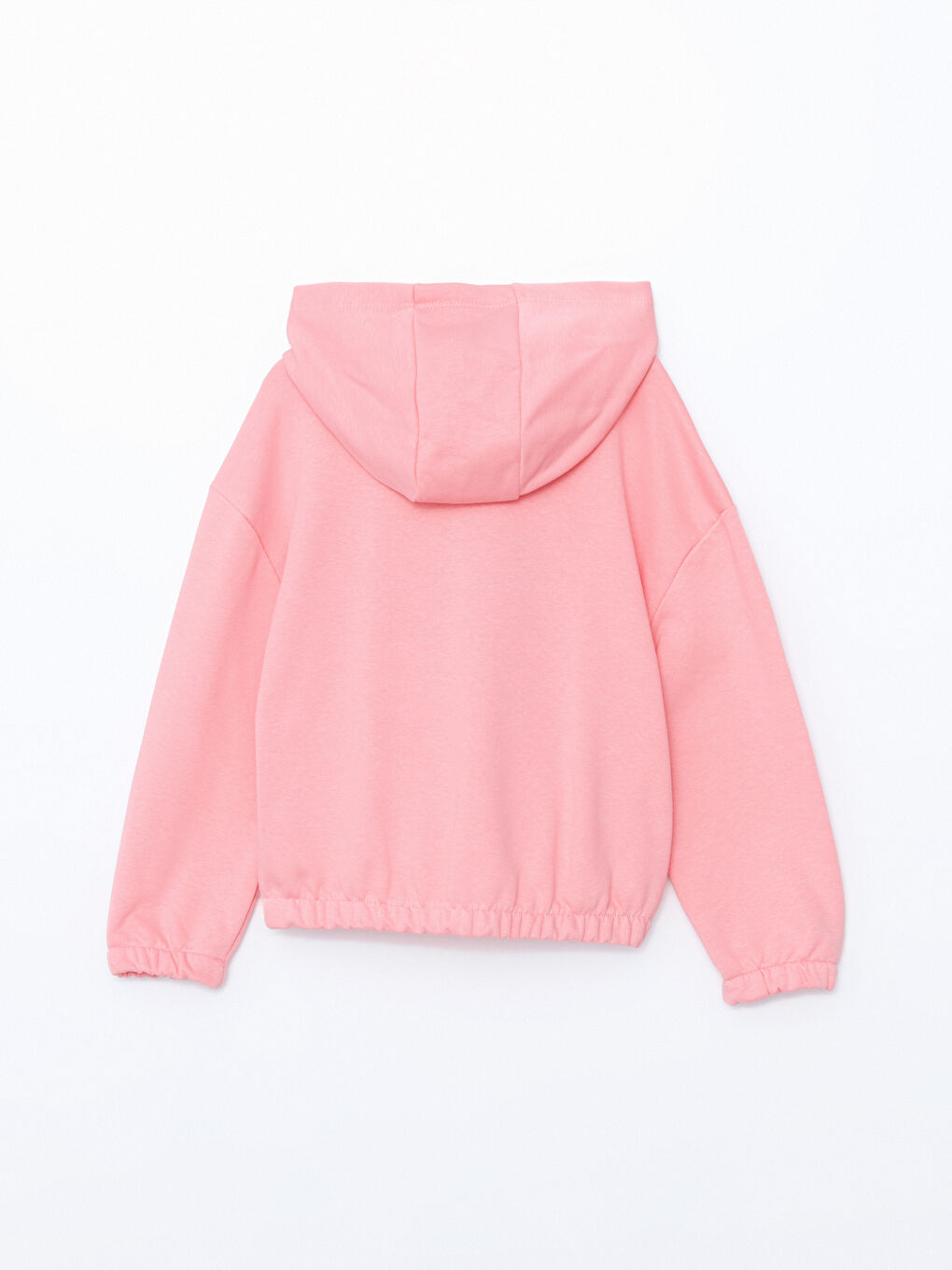 LCW ECO Pembe Kapüşonlu Kız Çocuk Sweatshirt - 1