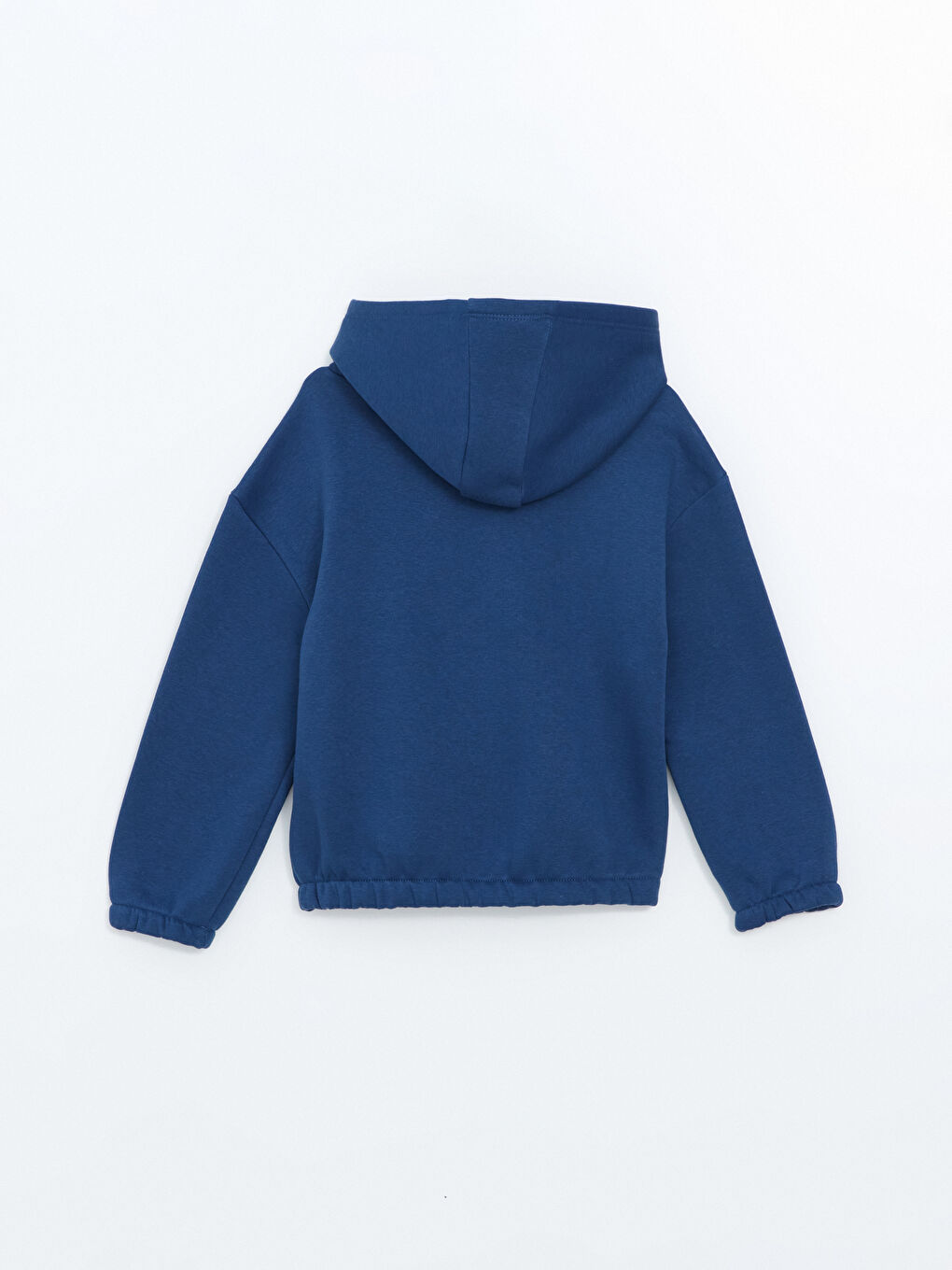 LCW ECO Koyu Lacivert Kapüşonlu Kız Çocuk Kalın Sweatshirt - 2