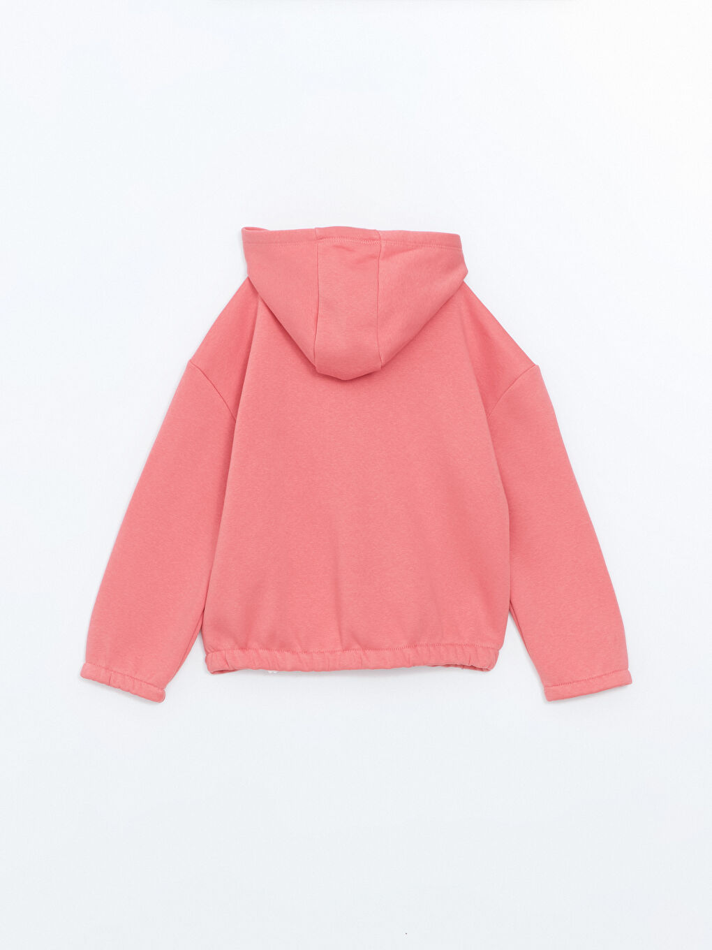 LCW ECO Koyu Pembe Kapüşonlu Kız Çocuk Kalın Sweatshirt - 2