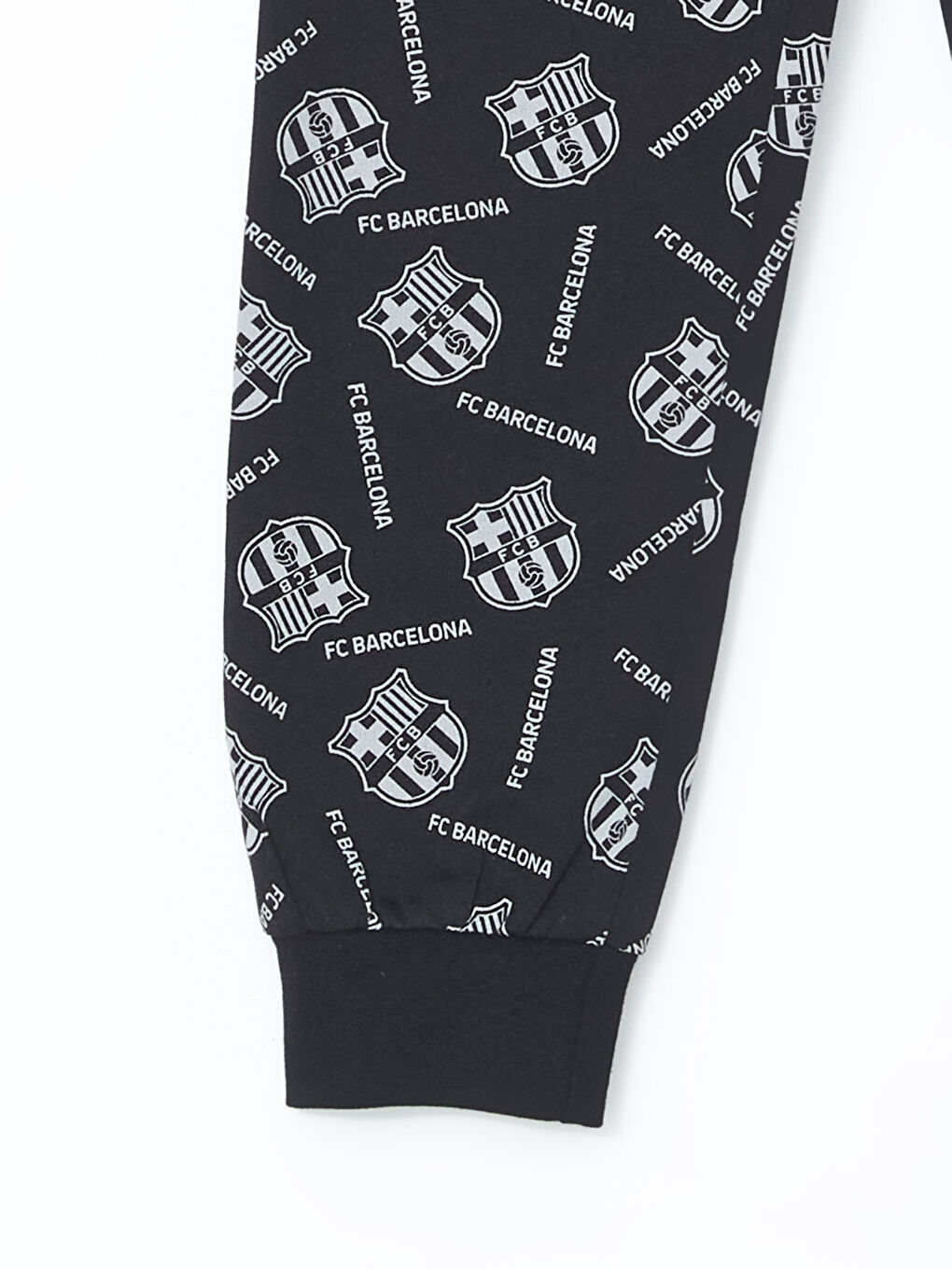 Siyah Beli Lastikli Barcelona Baskılı Erkek Çocuk Pijama Alt-2