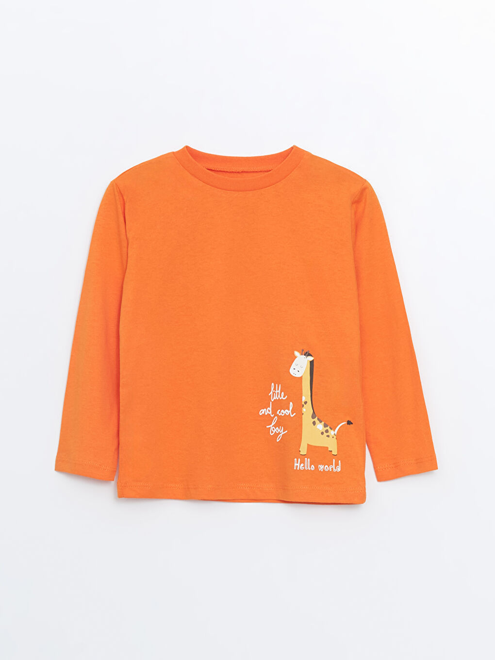 LCW ECO Crew Neck Long Sleeve Printed Baby Boys' T-Shirt -W4JJ85Z1-GEU